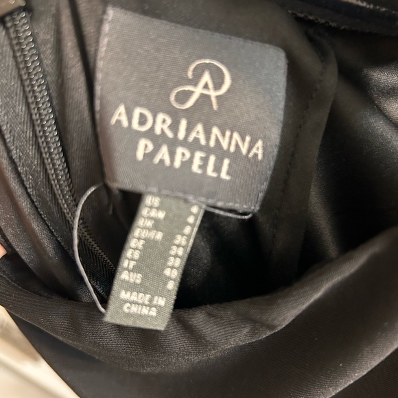 NWOT ADRIANNA PAPELL BLACK GOWN COCKTAIL DRESS/LONG/STRETCH MATERIAL/4US-40IT - Picture 3 of 10